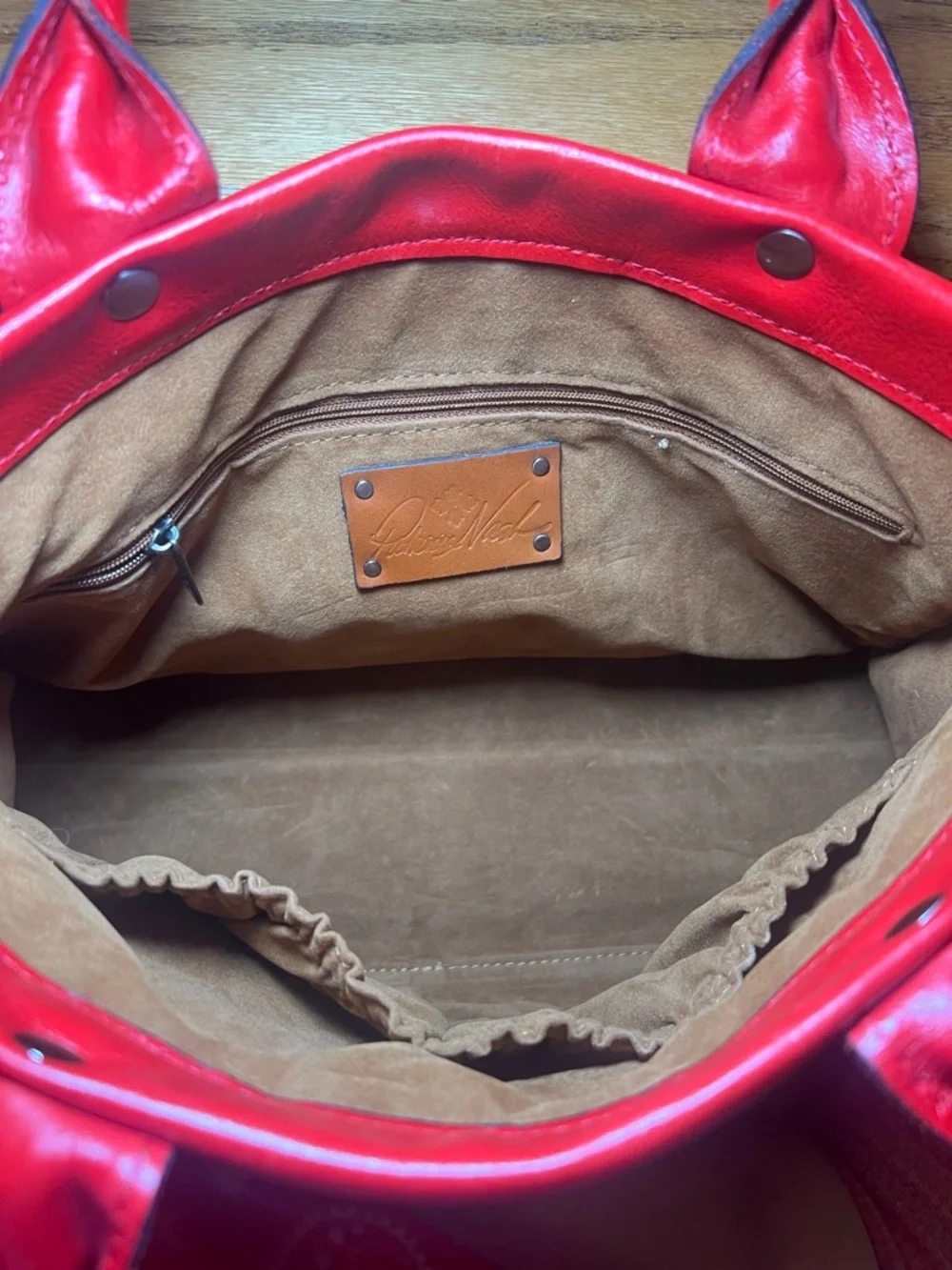 Patricia Nash Leather Basketweave Zaragoza Satchel - Picture 5 of 6